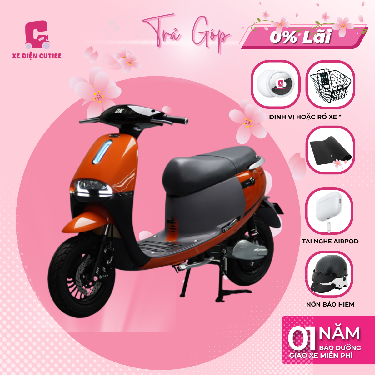 Xe Điện DK BIKE GOGO S - Chính Hãng DK BIKE - Xe Điện Cutiee