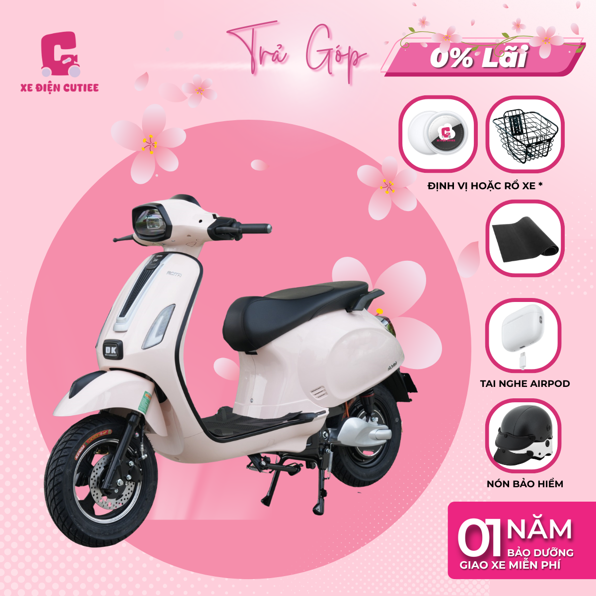 Xe Điện DK ROMA GT - Chính Hãng DK BIKE - Xe Điện Cutiee