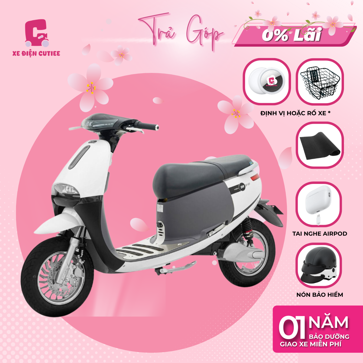 Xe Điện DK BIKE GOGO S - Chính Hãng DK BIKE - Xe Điện Cutiee