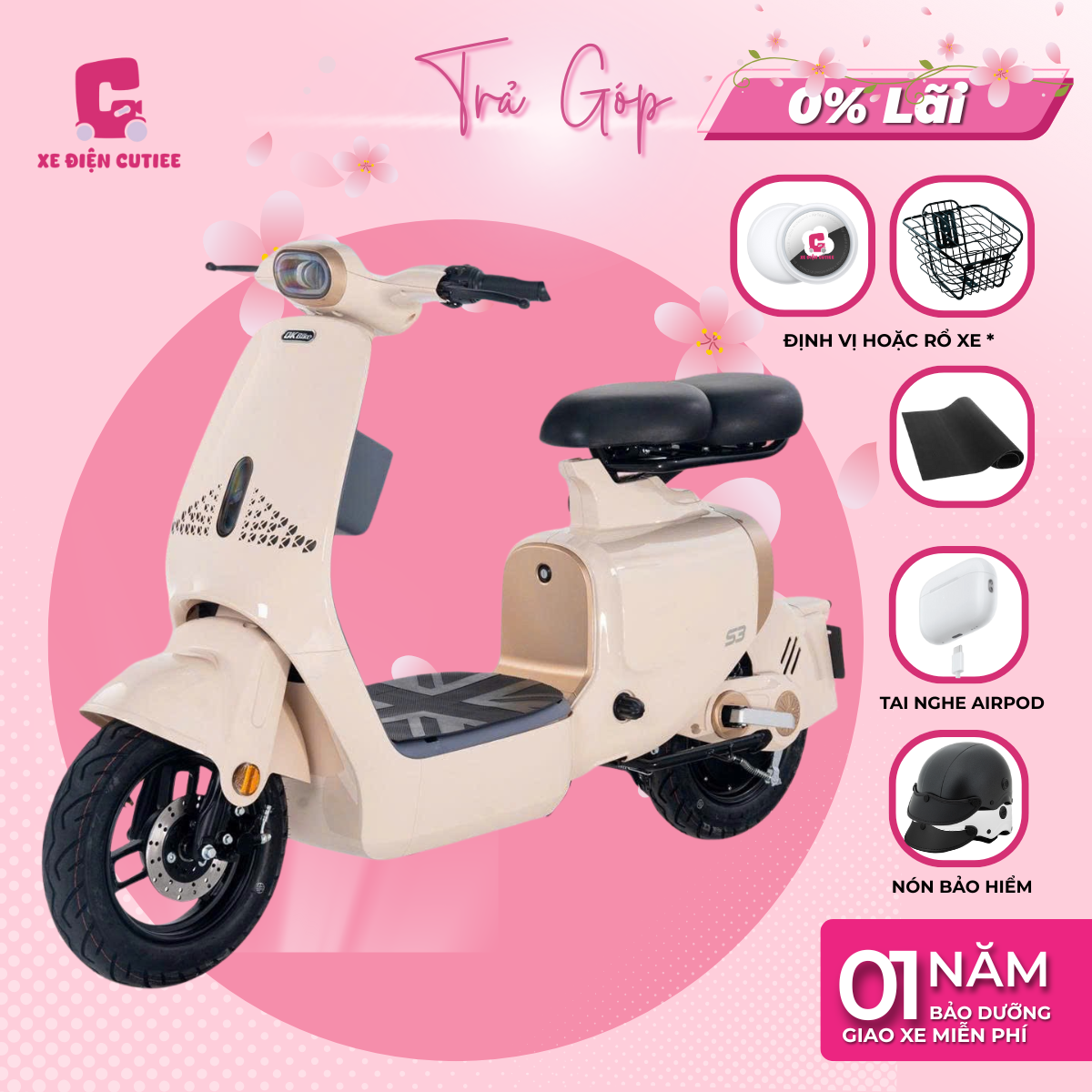 Xe Điện DK S2 - Có bàn đạp - Chính Hãng DK BIKE - Xe Điện Cutiee