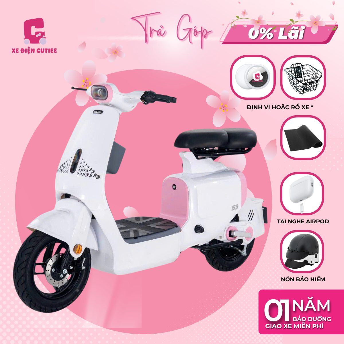 Xe Điện DK S2 - Có bàn đạp - Chính Hãng DK BIKE - Xe Điện Cutiee