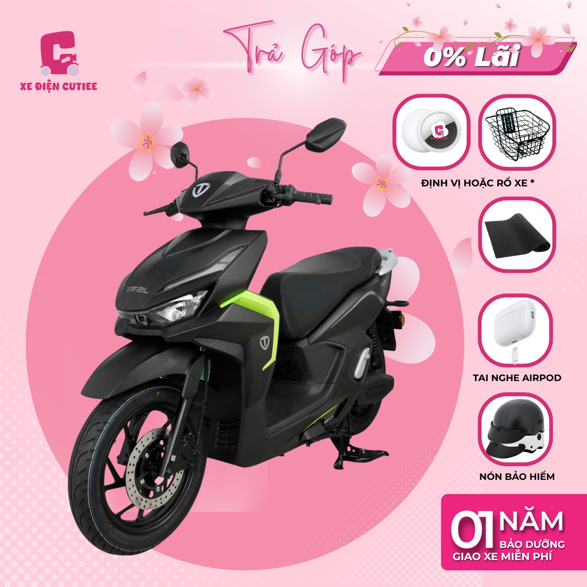 Xe Máy Điện TAILG T72L - Pin 72V48AH Tháo Rời