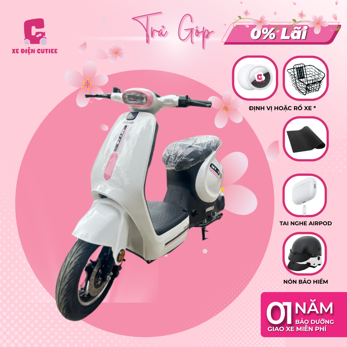 Xe Đạp Điện Sky S - 2026 (Có Bàn Đạp)