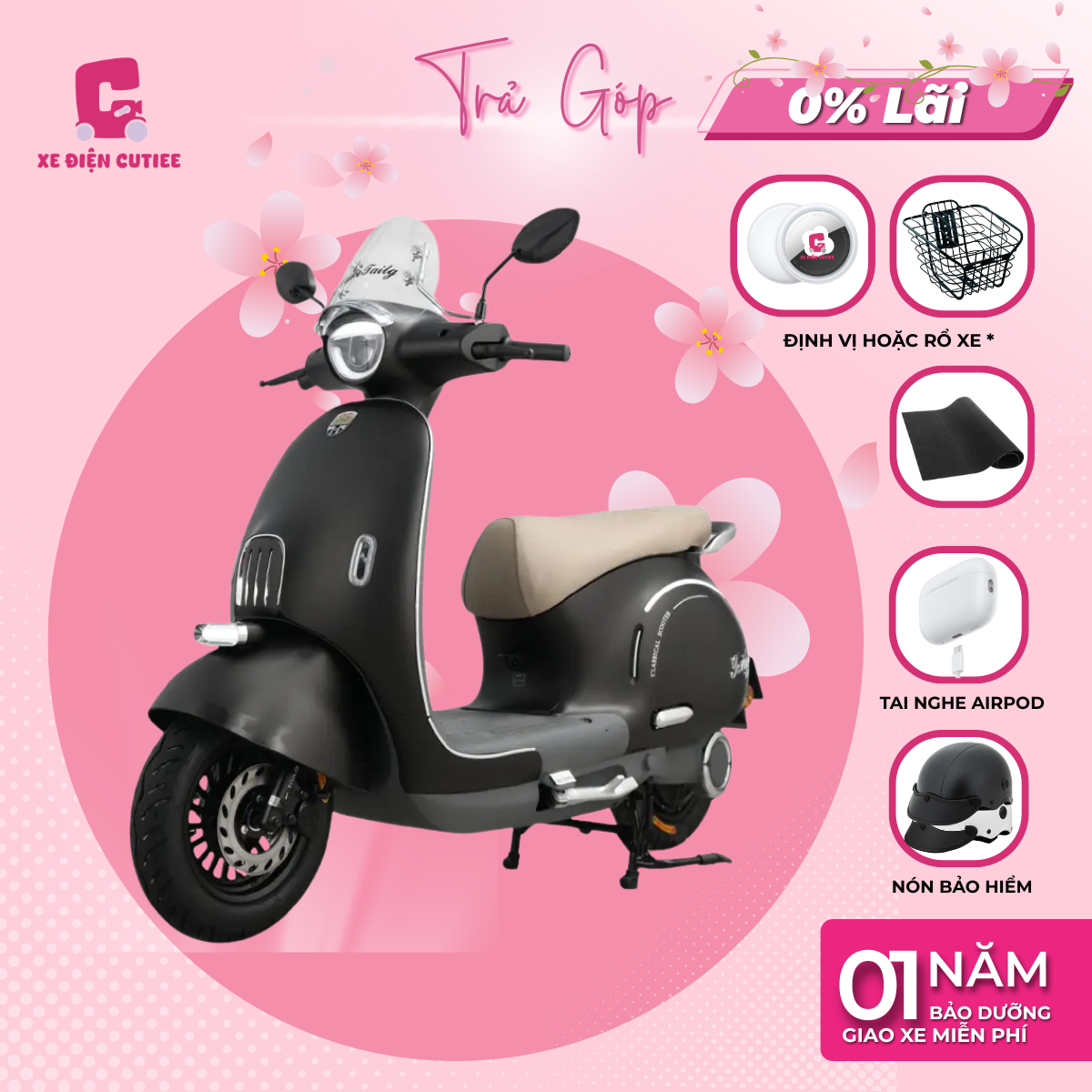Xe Máy Điện TAILG R60 - Chính Hãng TAILG - Xe Điện Cutiee
