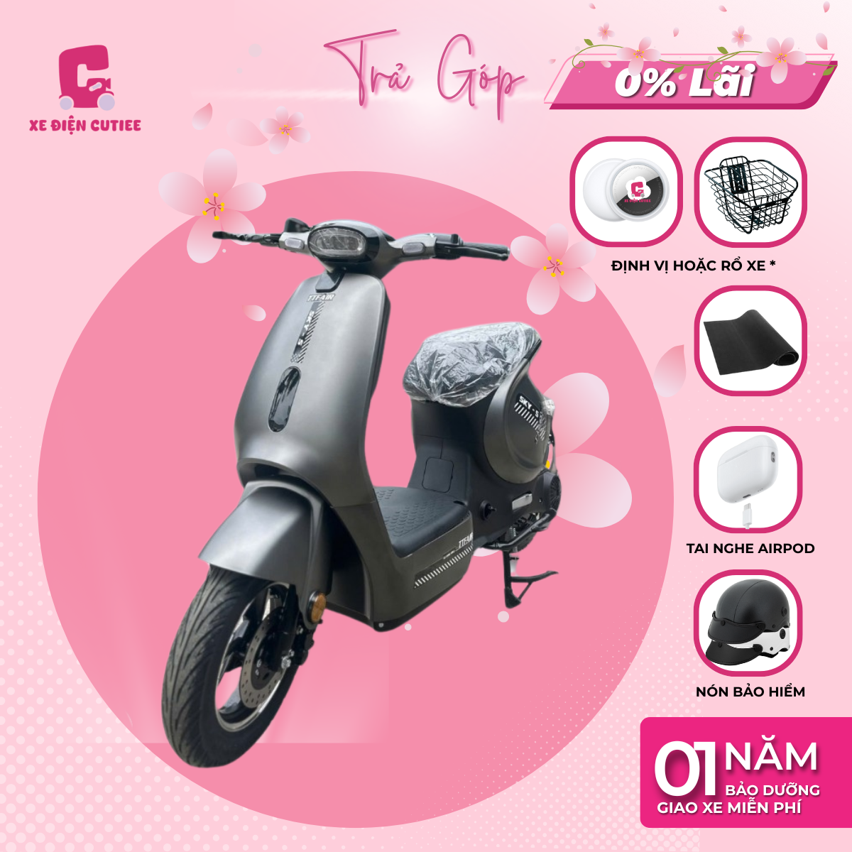 Xe Đạp Điện Sky S - 2026 (Có Bàn Đạp)