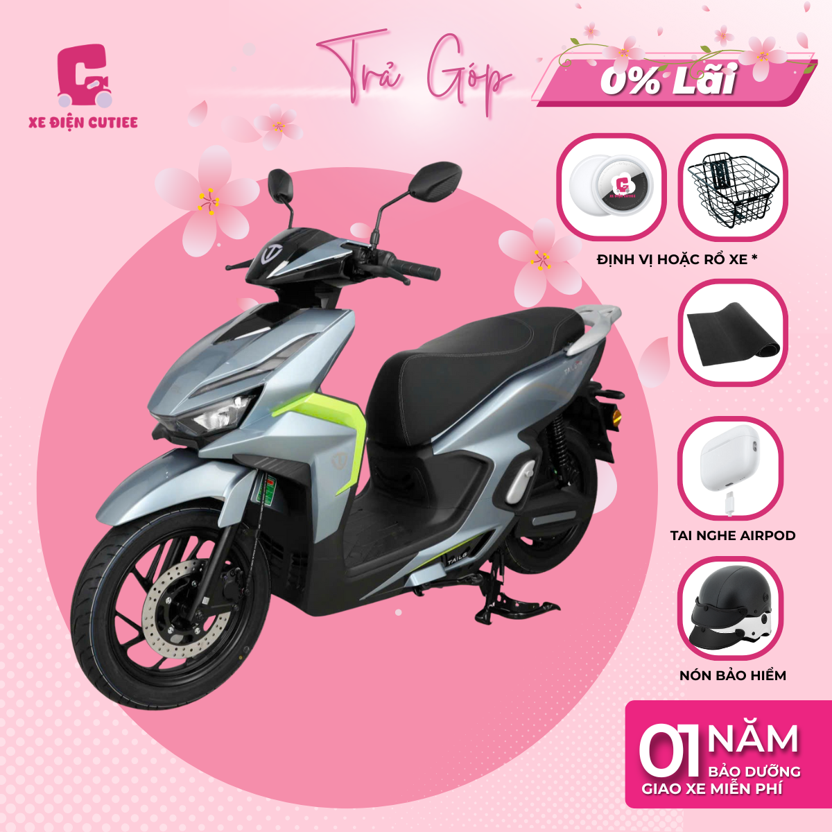 Xe Máy Điện TAILG T72L - Pin 72V48AH Tháo Rời