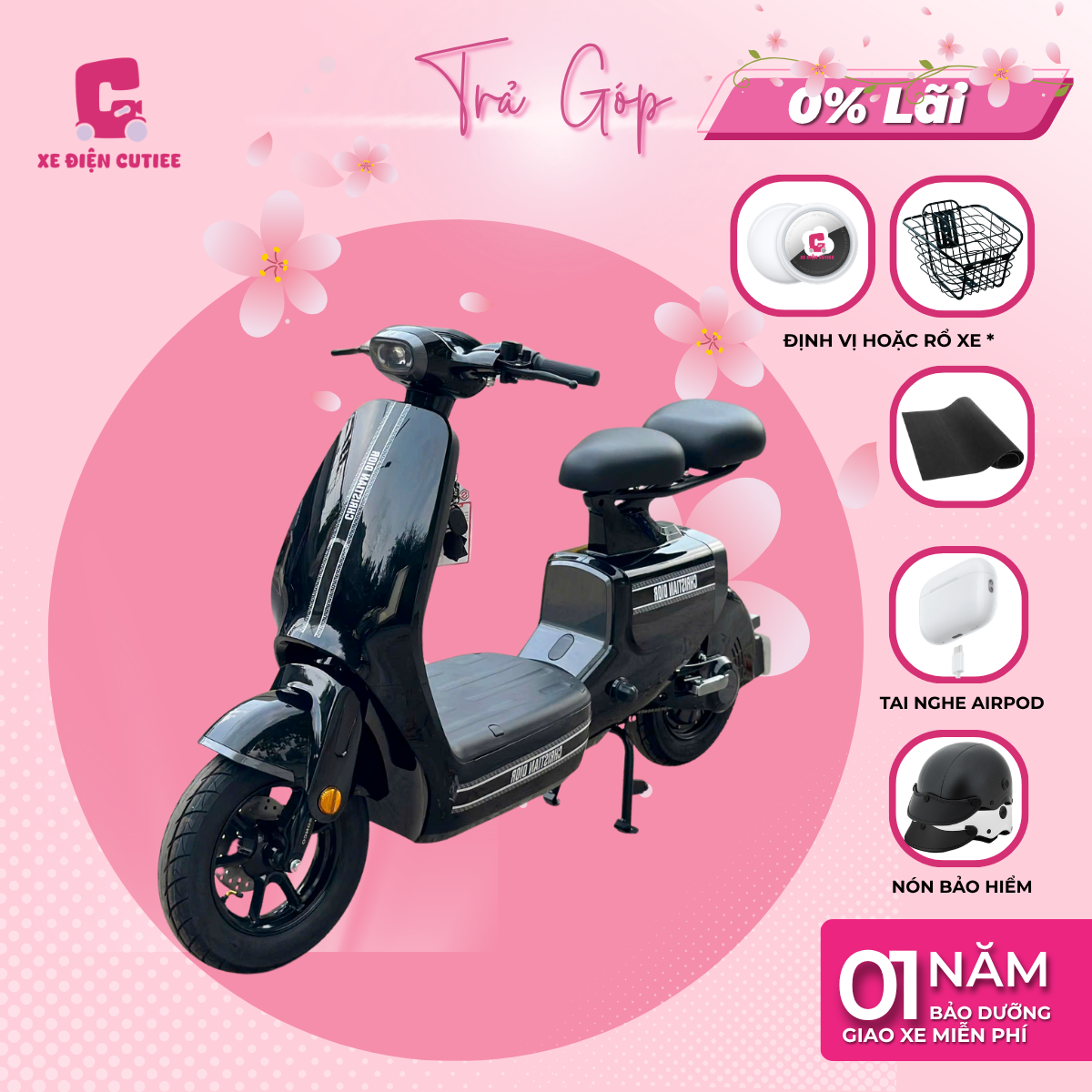 Xe điện Sonco V1 PRO - 2 Nấc Số Ga - Có Bàn Đạp - Xediencutiee