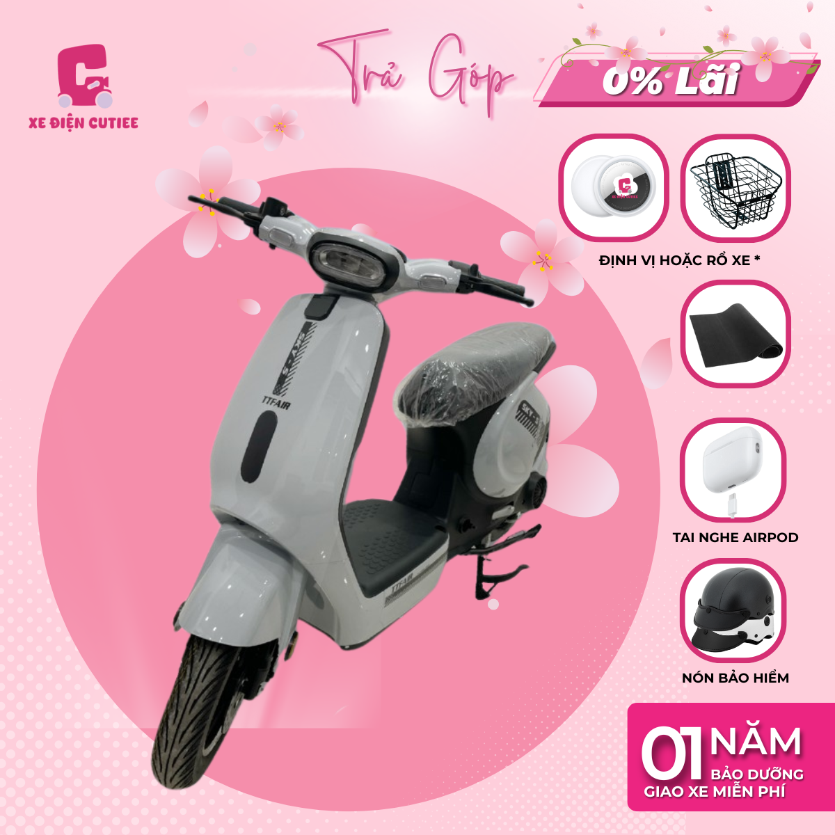 Xe Đạp Điện Sky S - 2026 (Có Bàn Đạp)