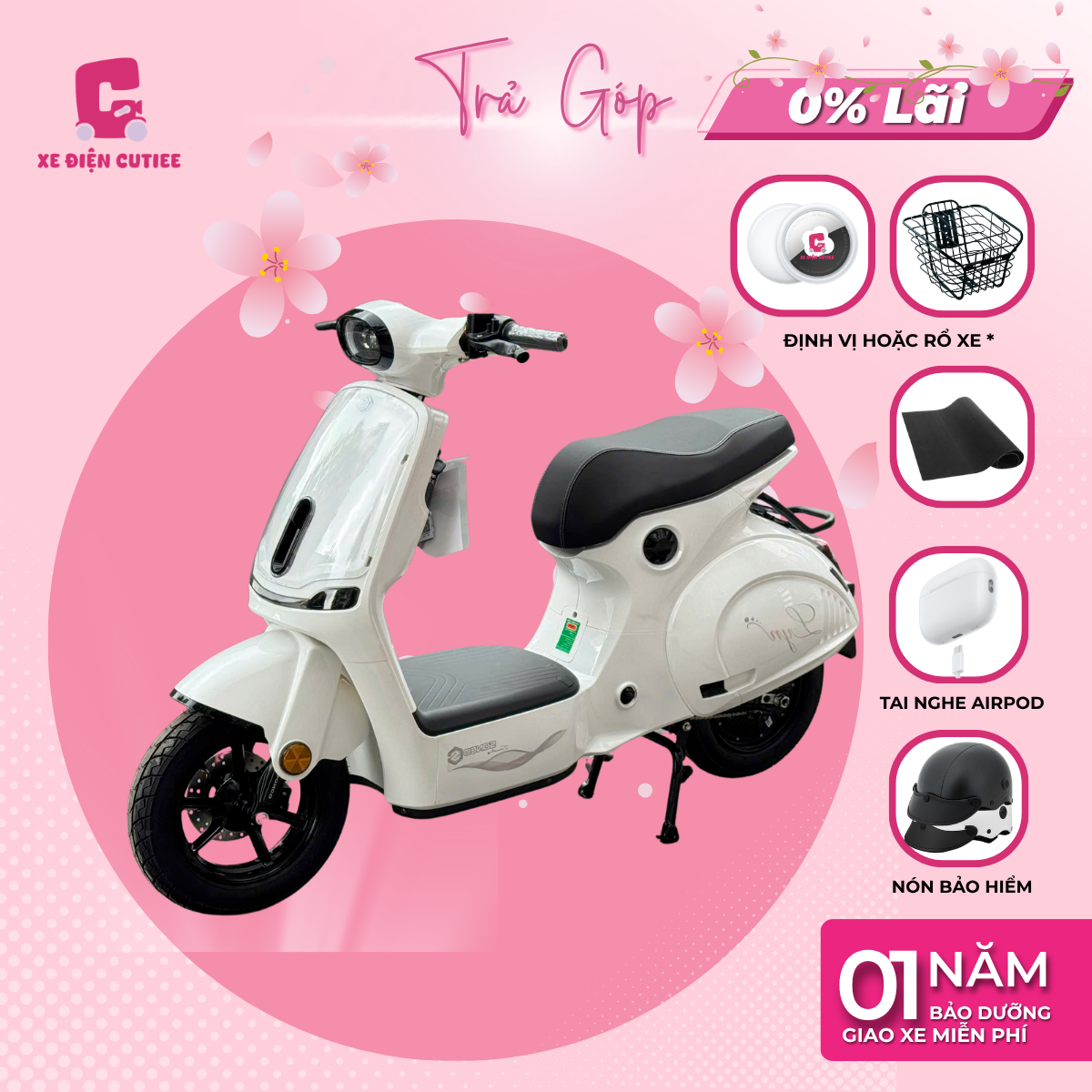 Xe Đạp Điện Sonco Lyn - Có Bàn Đạp - Xediencutiee