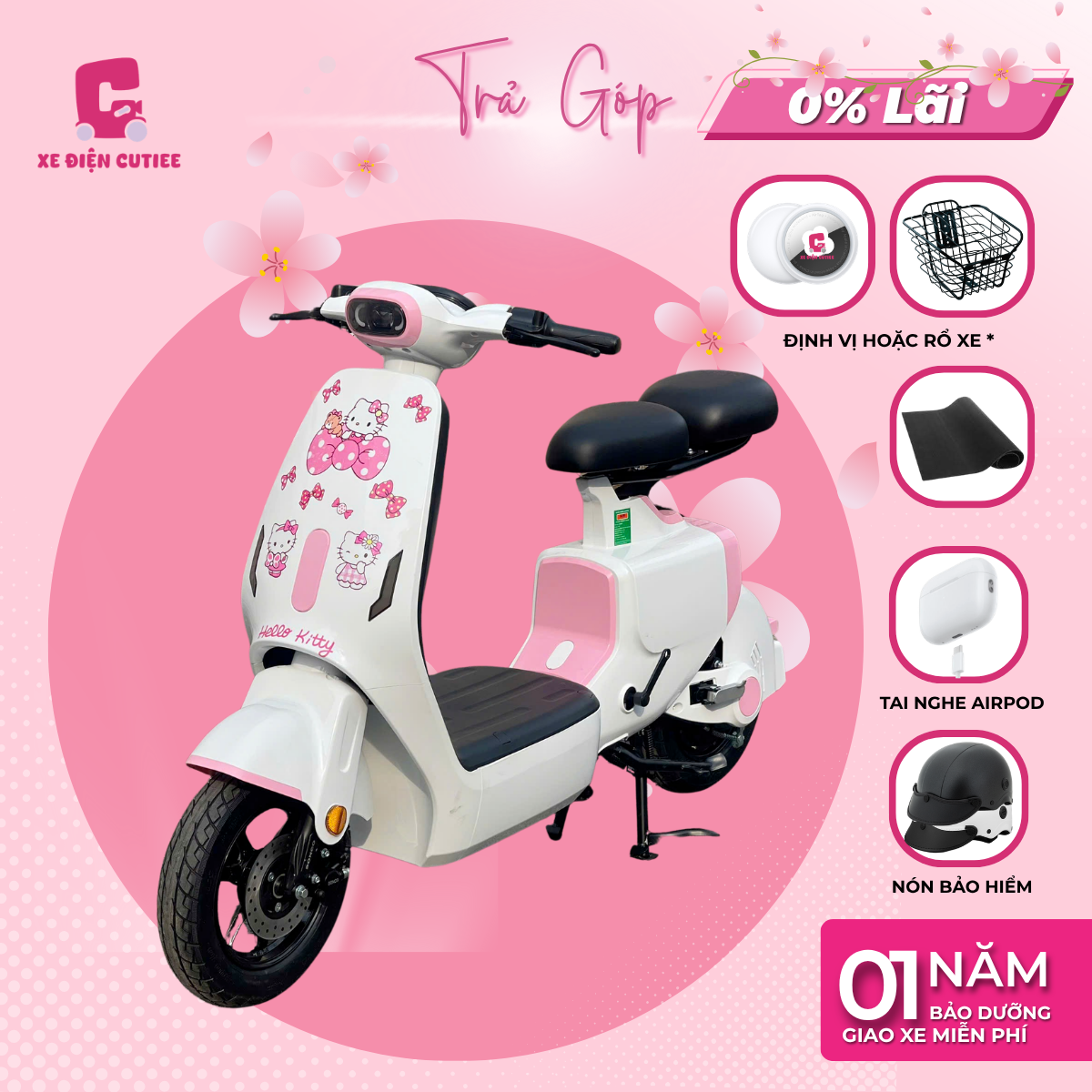 Xe điện Sonco V1 PRO - 2 Nấc Số Ga - Có Bàn Đạp - Xediencutiee