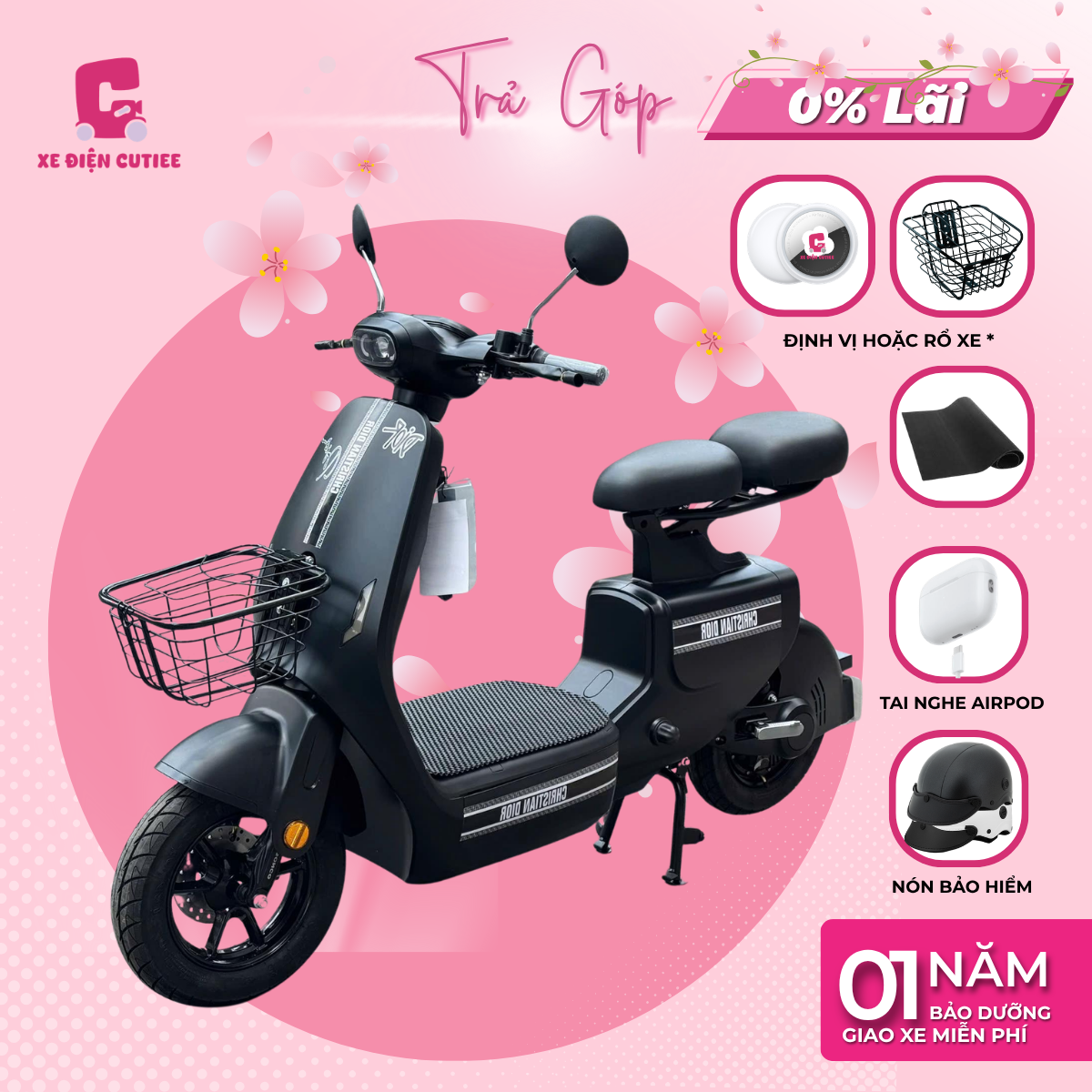 Xe điện Sonco V1 PRO - 2 Nấc Số Ga - Có Bàn Đạp - Xediencutiee