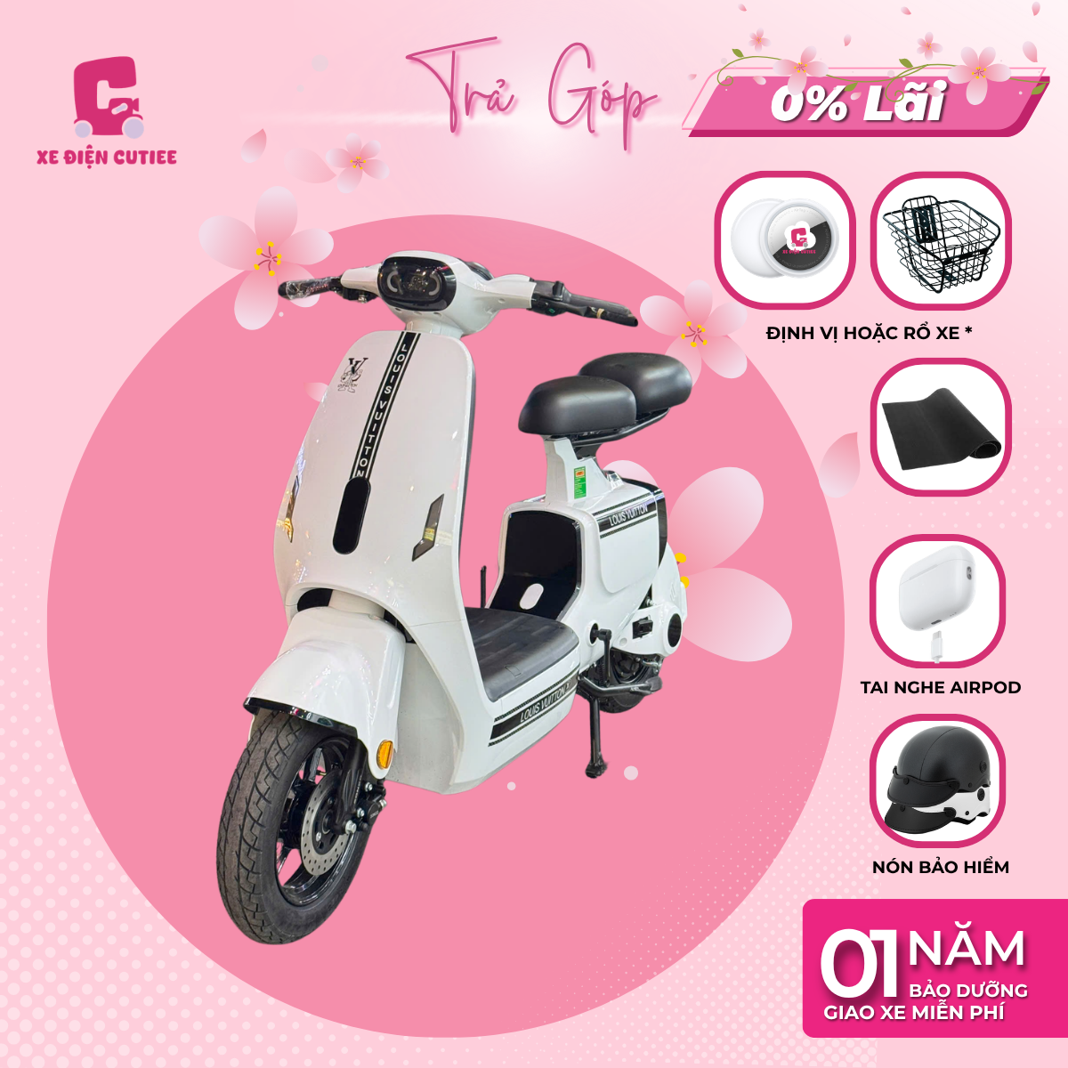 Xe điện Sonco V1 PRO - 2 Nấc Số Ga - Có Bàn Đạp - Xediencutiee