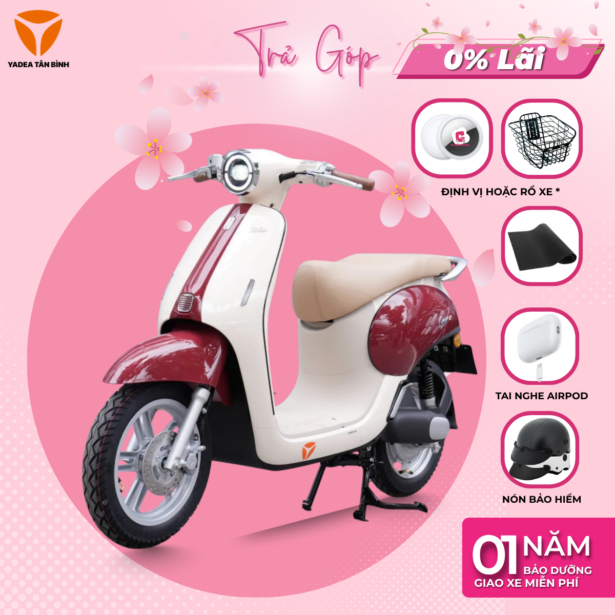 Xe Máy Điện YADEA OMEE - 90KM 1 Lần Sạc