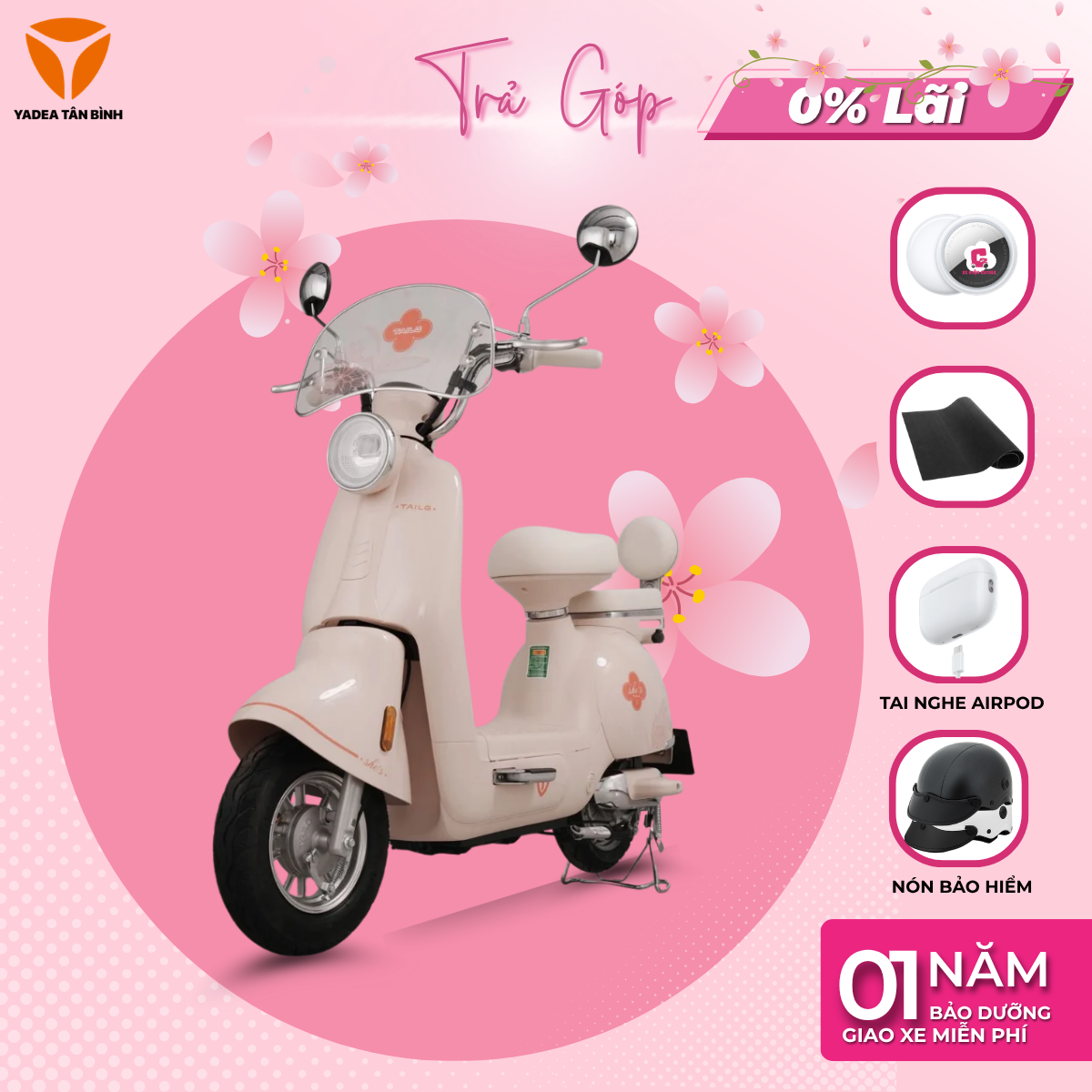 Xe Máy Điện TAILG JS50 - 60KM 1 Lần Sạc