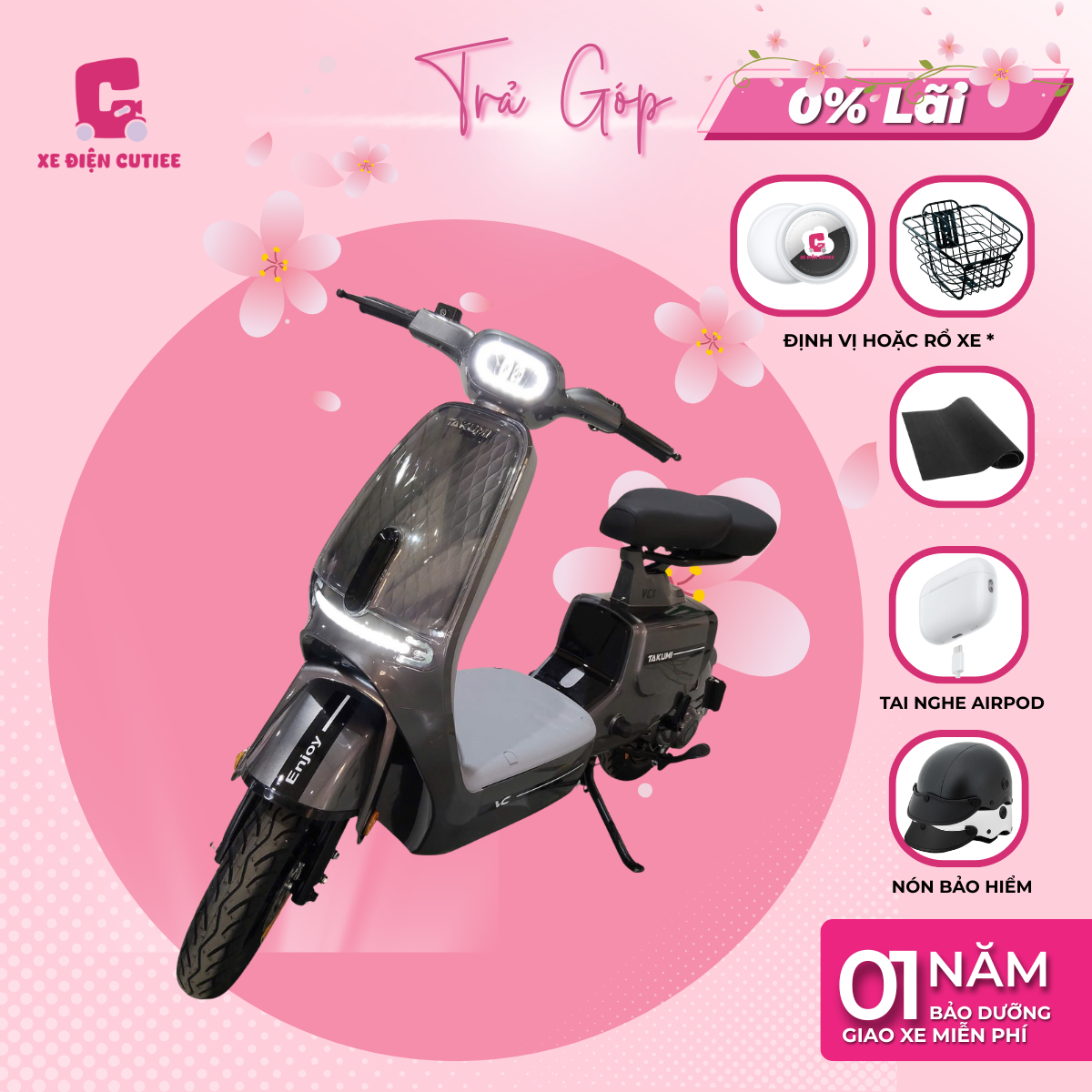 Xe Điện Hottrend - Takumi Cutiee VC Pro 2025 Chính Hãng