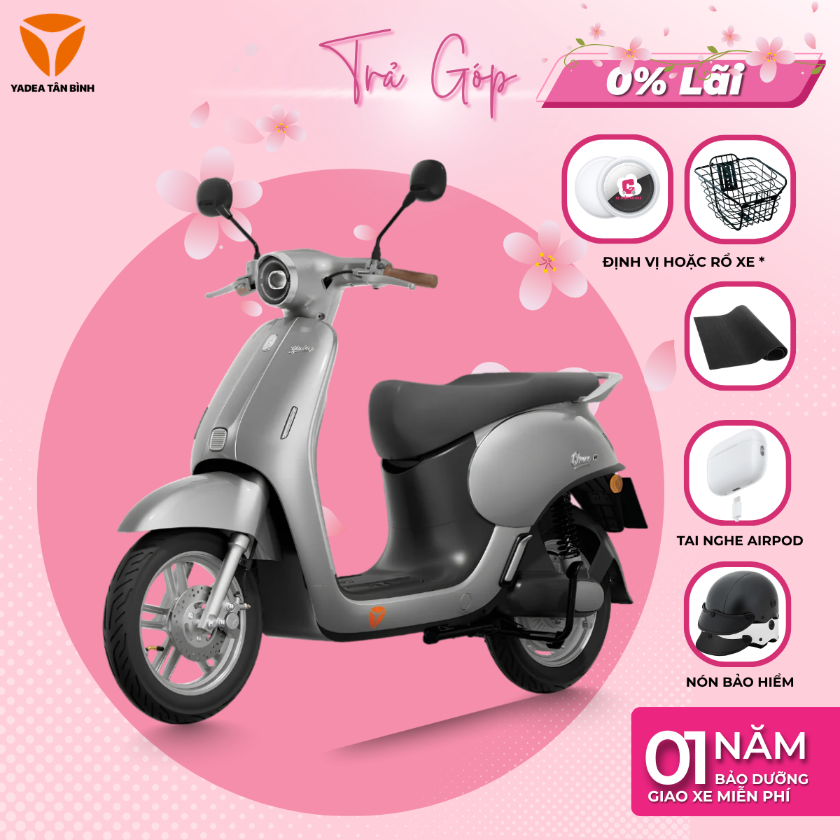 Xe Máy Điện YADEA OMEE - 90KM 1 Lần Sạc