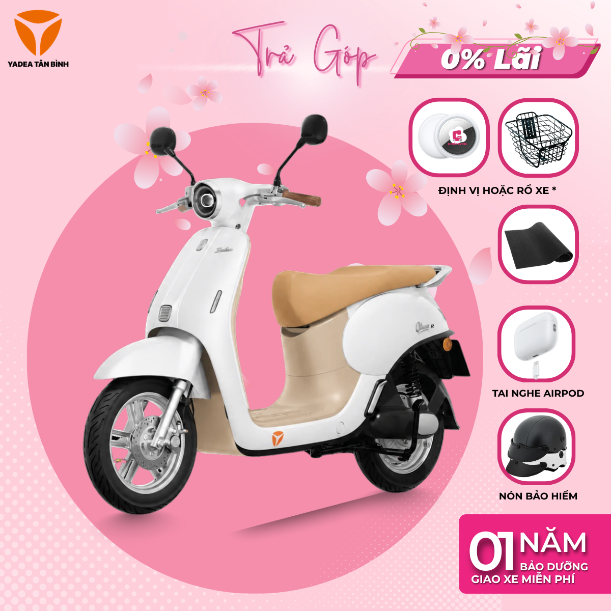Xe Máy Điện YADEA OMEE - 90KM 1 Lần Sạc