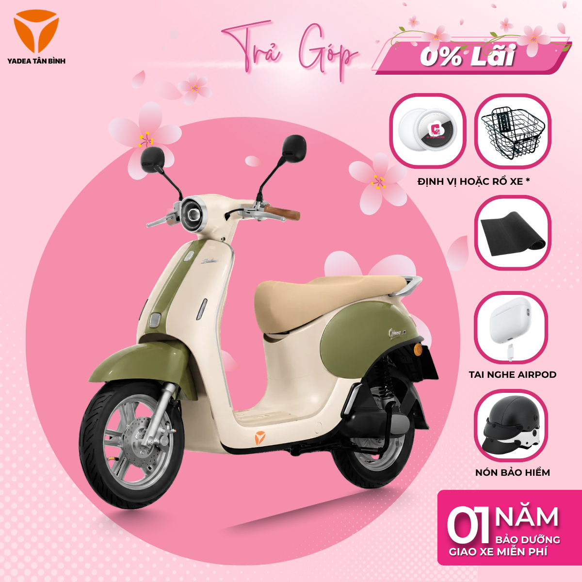 Xe Máy Điện YADEA OMEE - 90KM 1 Lần Sạc