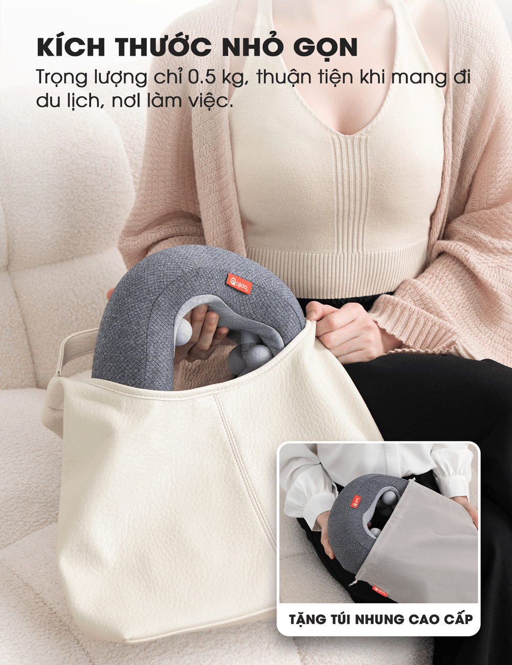 Gối Massage Cổ Chữ U Ajido Ineck N3 Pro