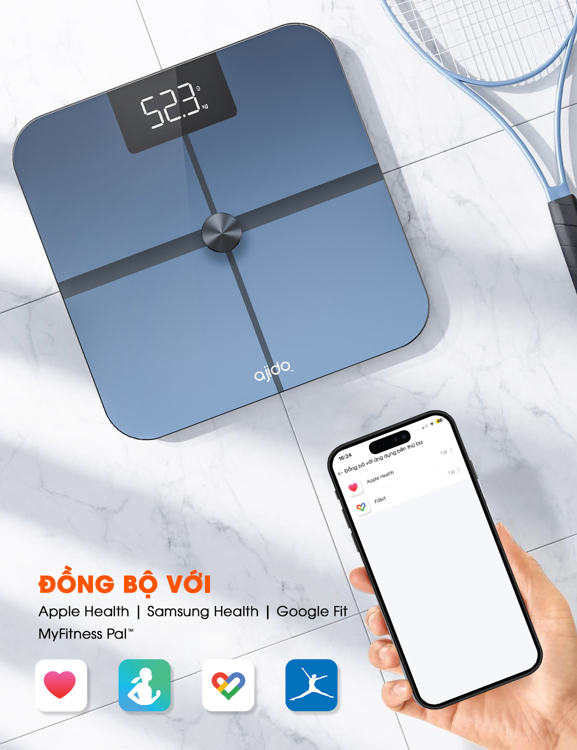Cân Điện Tử Thông Minh Ajido SPEEDID X6
