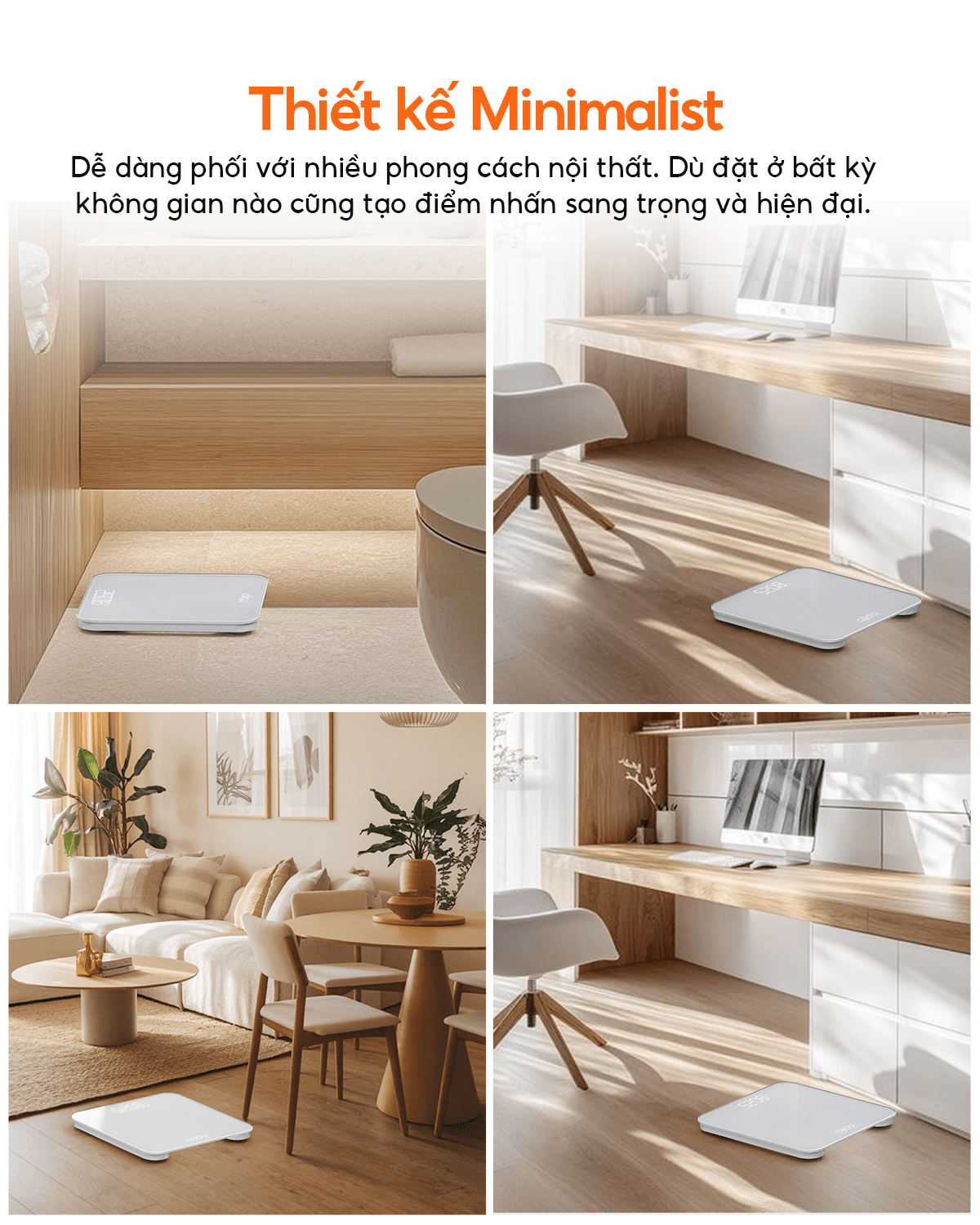 Cân điện tử sức khỏe đo cân nặng Ajido S1 Lite