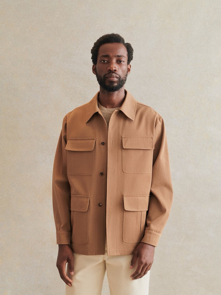 Gardener's Jacket In Coffee Natural Dye