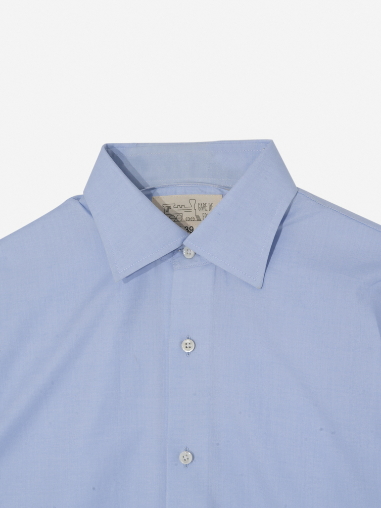 Canclini light blue poplin shirt 01XN