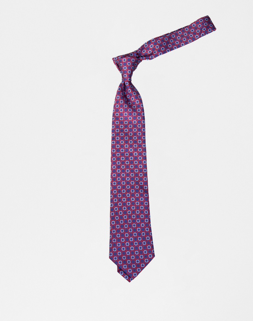 3-fold Silk Tie in Dark Fushsia Macclesfield