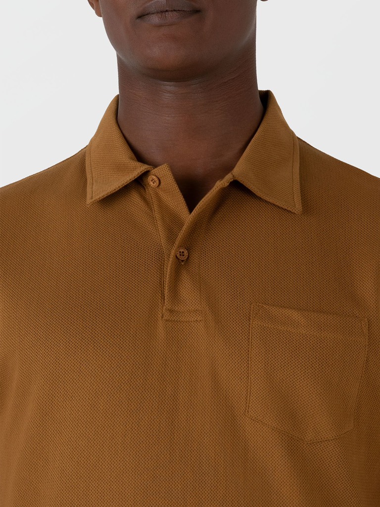 Riviera Polo Shirt in Golden Brown