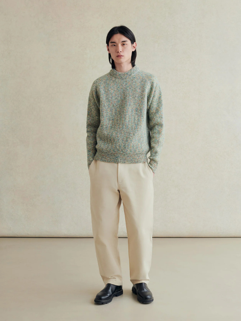 Multicolor Norwegian Wool Raglan Sweater