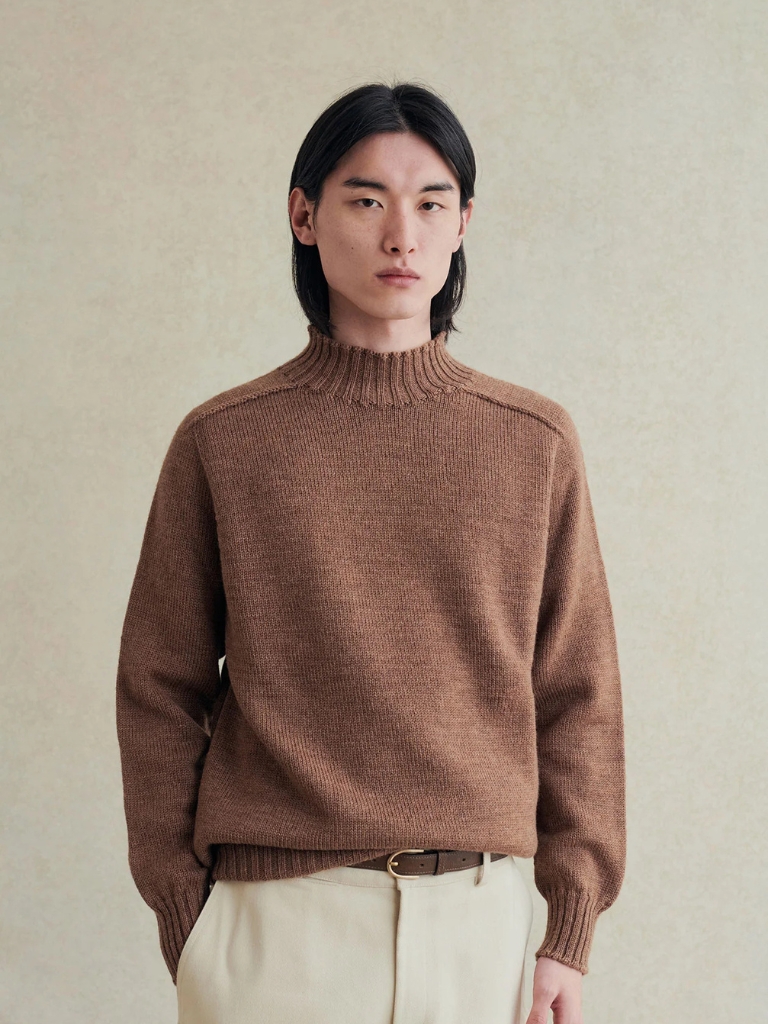 Hazelnut Soft Italian Wool Countryside Sweater