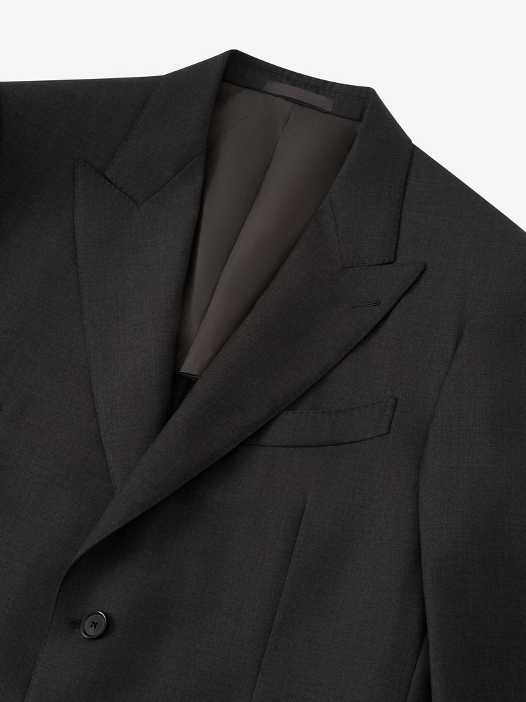 Norma Peak Lapel Grey Super 130's Wool Suit