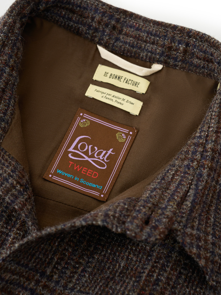 Grey & Brown POW Holm Tweed Overshirt