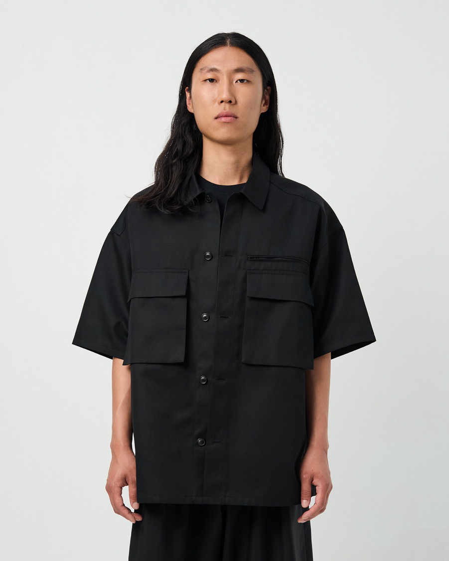 Officer Shirt Short Sleeves In Black