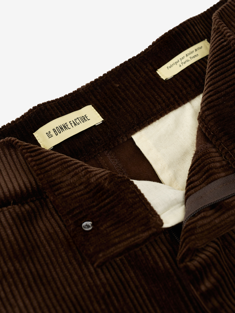 Brown Wide Wale Corduroy Balloon Trousers