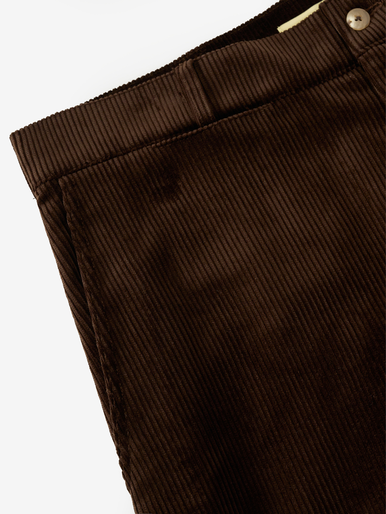 Brown Wide Wale Corduroy Balloon Trousers
