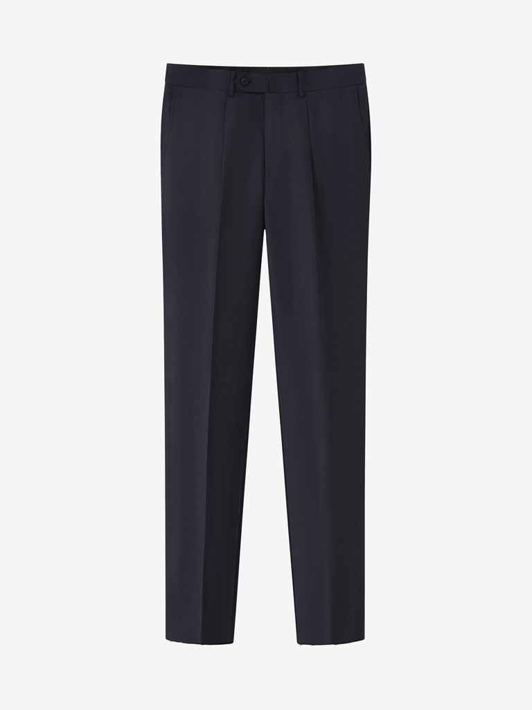Navy Solid Suit in Loro Piana 'Australis' 23X