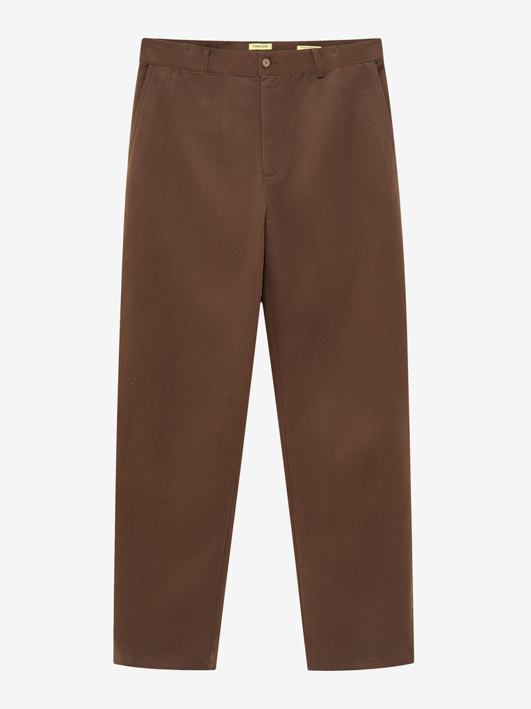 Bark Brown Heavy Cotton Drill Balloon Trousers