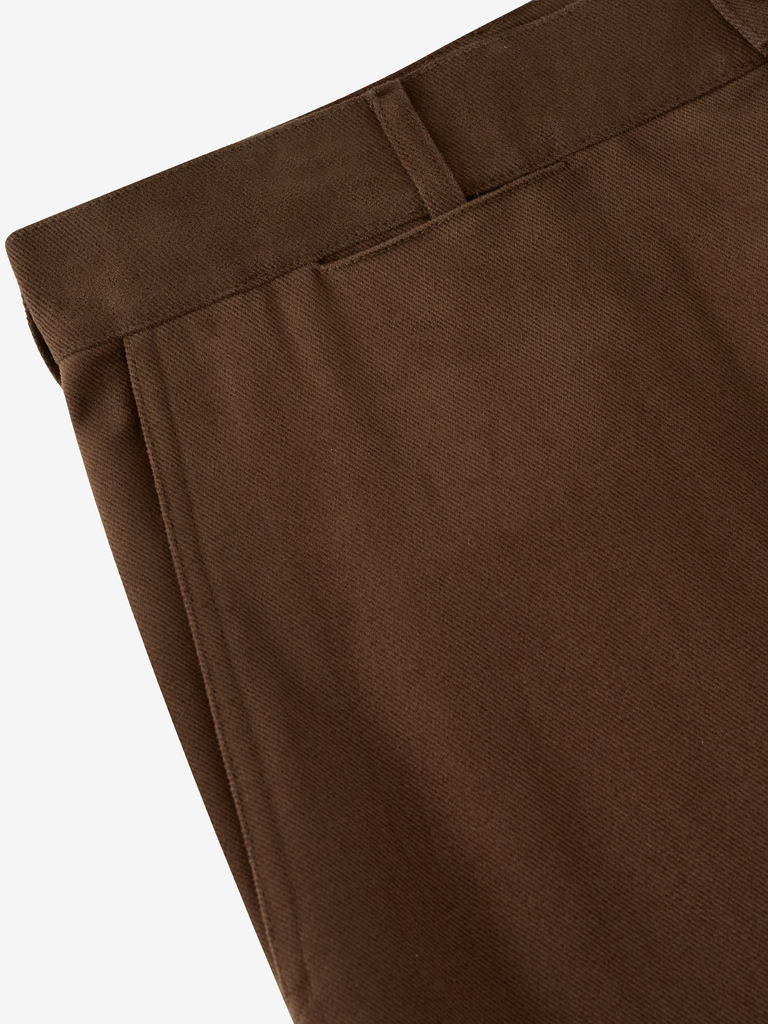 Bark Brown Heavy Cotton Drill Balloon Trousers
