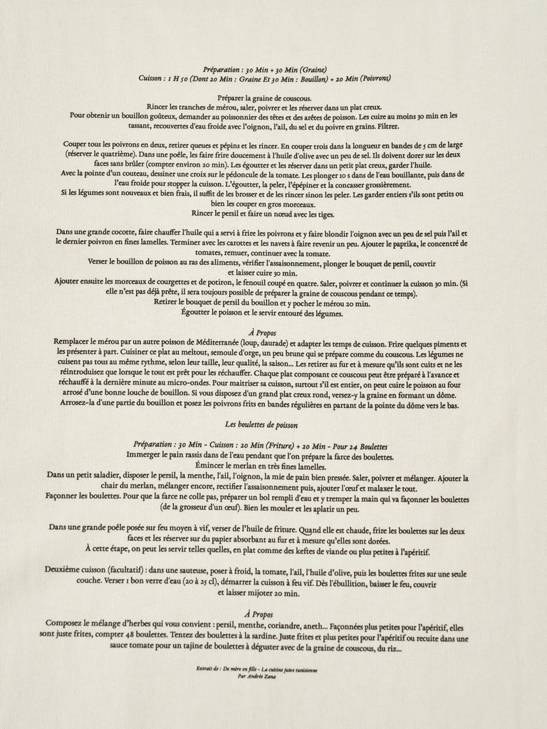 Tunisian Recipe Heavy Cotton Jersey Printed T-Shirt