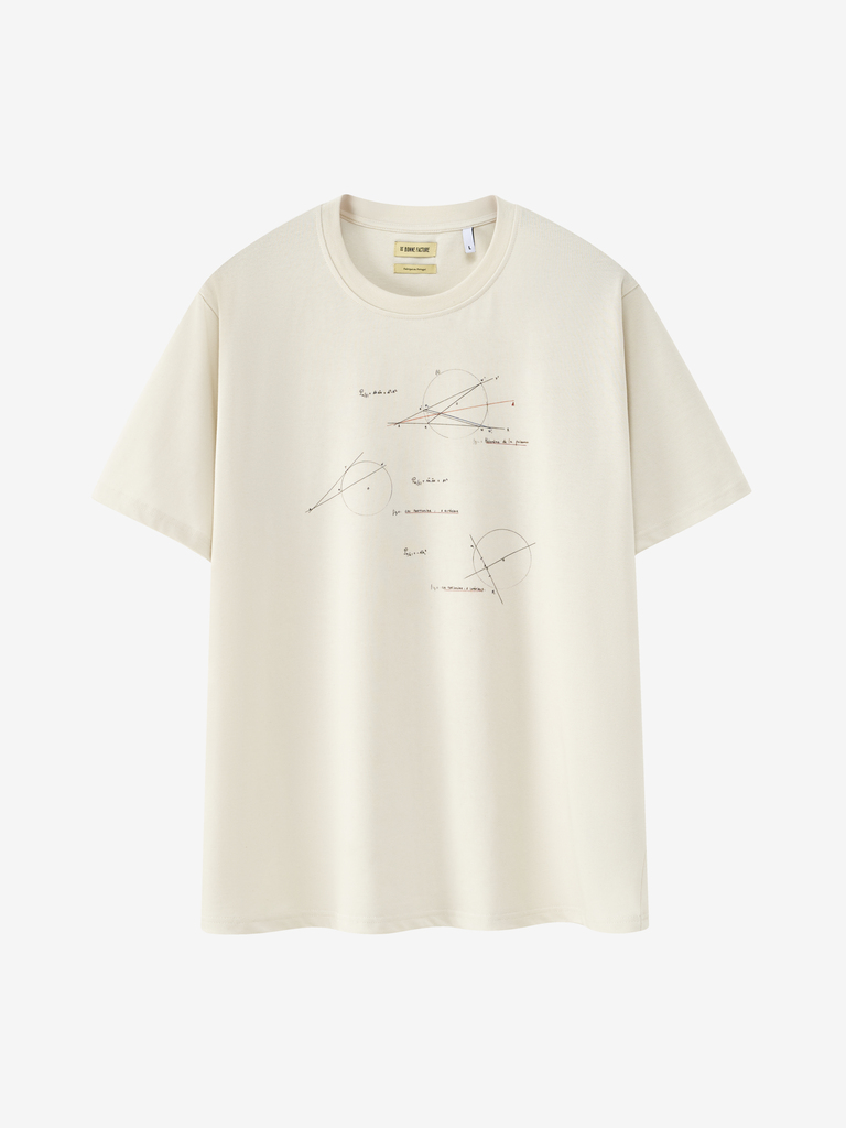 Geometry Notes Heavy Cotton  Jersey Printed T-Shirt