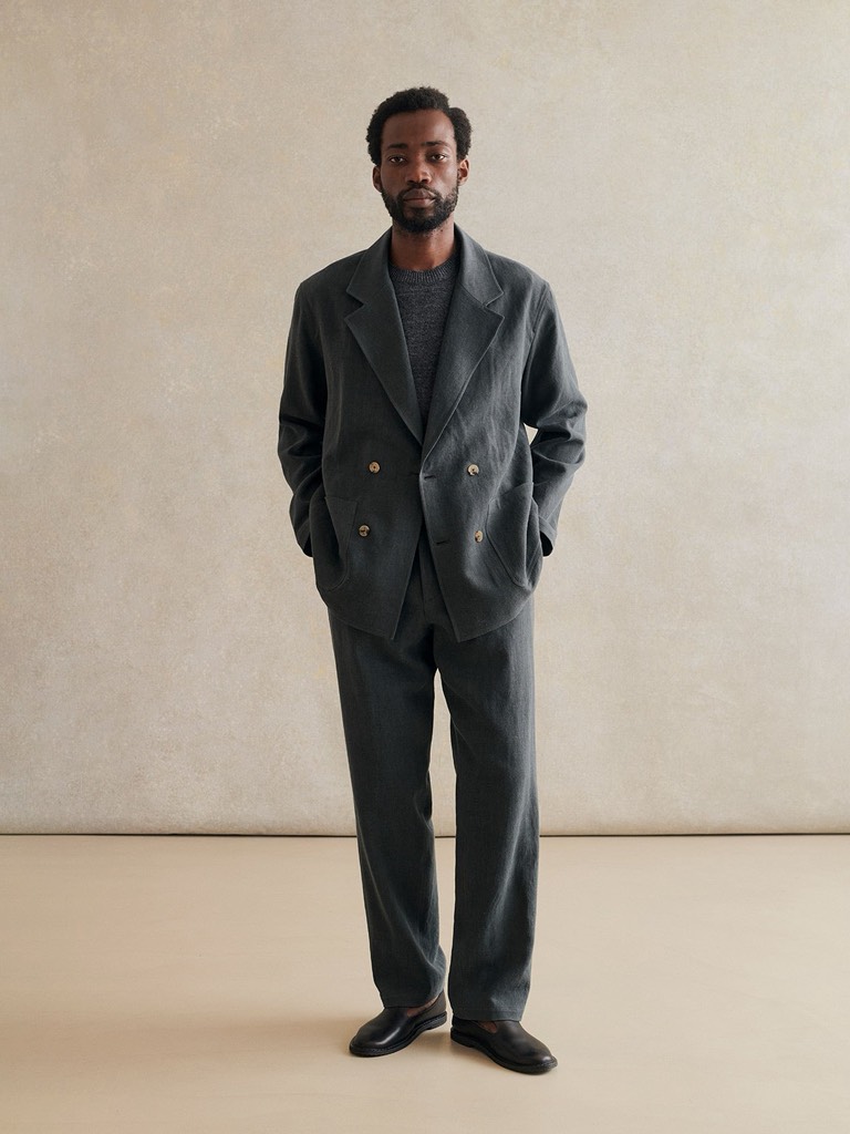 Double Breasted Jacket In Anthracite