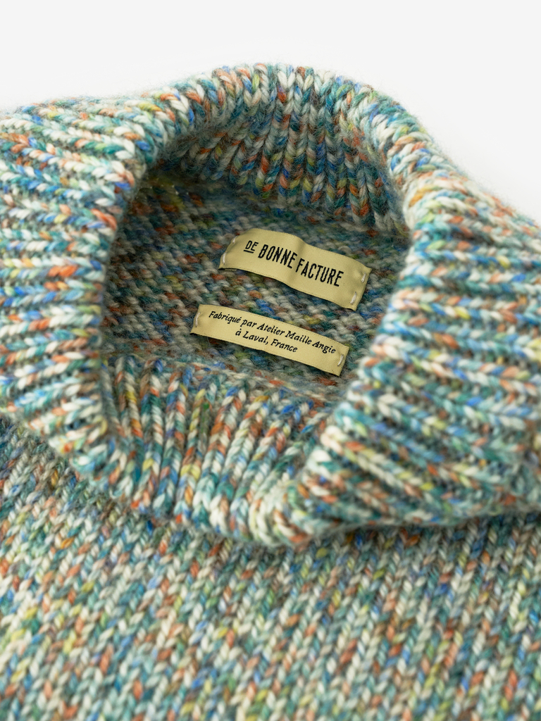 Multicolor Norwegian Wool Raglan Sweater