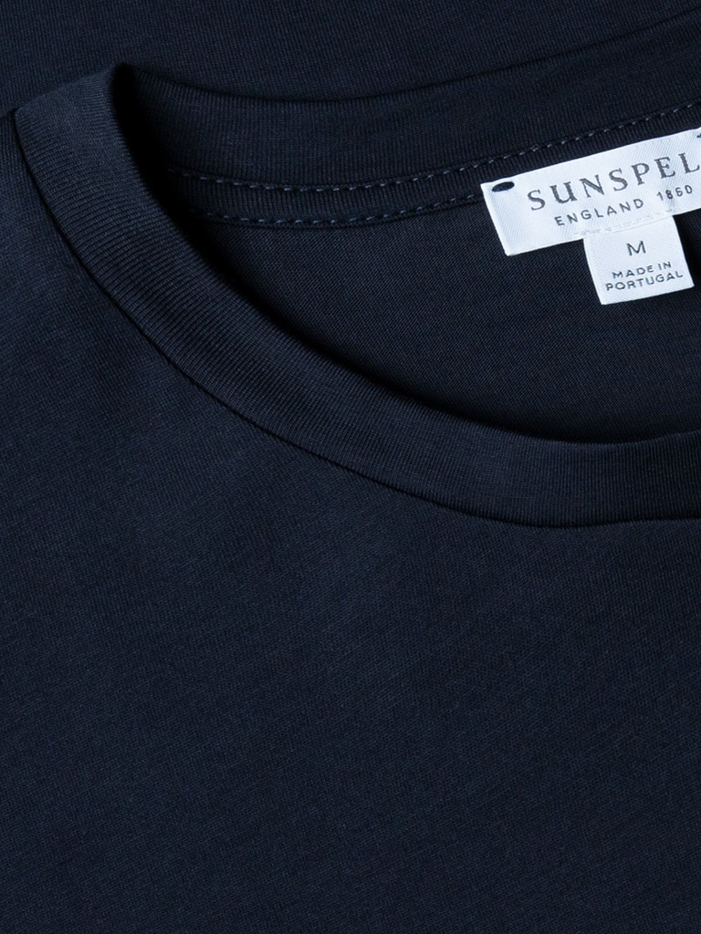 Riviera Crew Neck T-Shirt in Midnight Navy