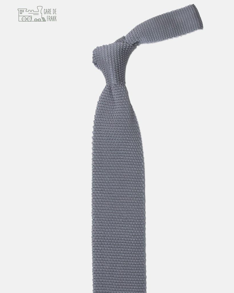 Soft Knit Tie In Dove Grey