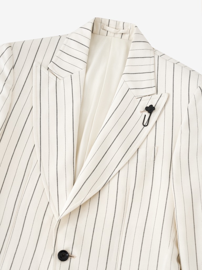 Attitude Beige Striped Jacket