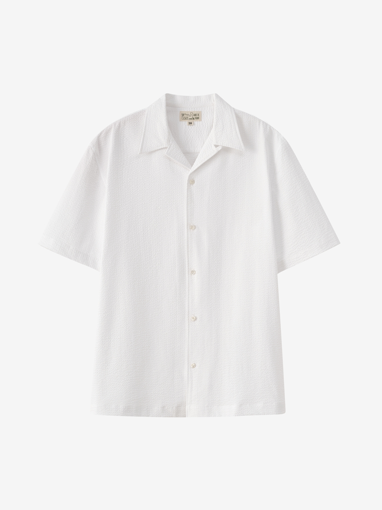 Ernest Shirt | White Seersucker