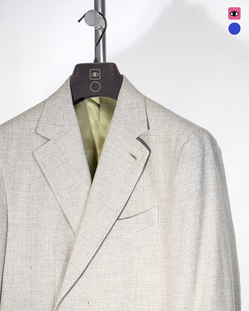 Aida Ivory Cotton/Linen/Wool Sport Jacket