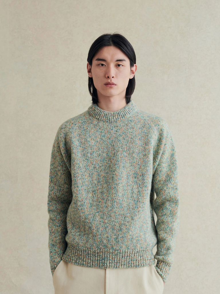 Multicolor Norwegian Wool Raglan Sweater