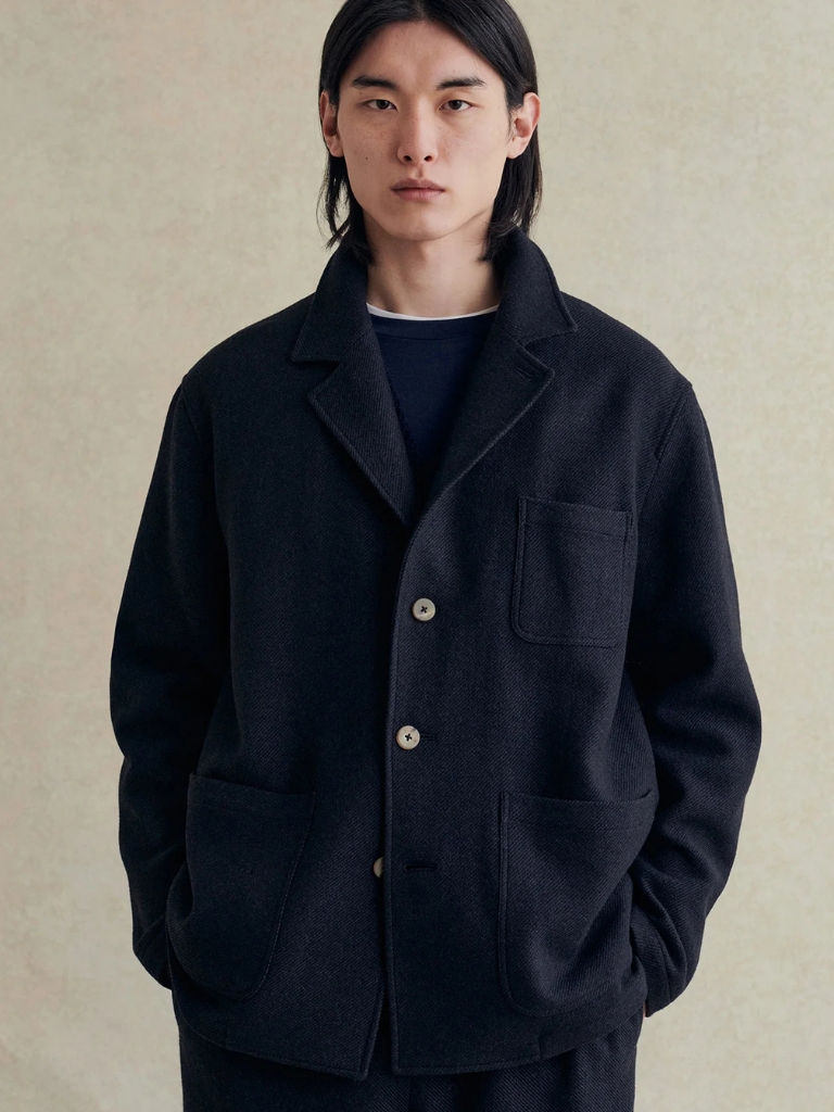 Navy Yak & Wool Cloth Traveler Jacket